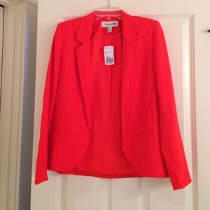 Bright orange coral forever 21 blazer jacket small