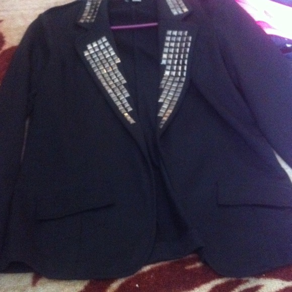 Black studded blazer