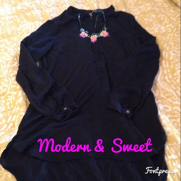 Sold locally! Modern Black Tunic