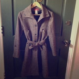 Tweed Brown Wool Coat from ESPRIT