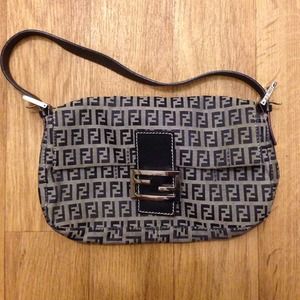 Navy blue Fendi baguette handbag