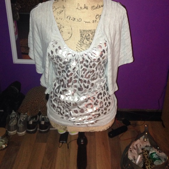Grey flowy shirt :)