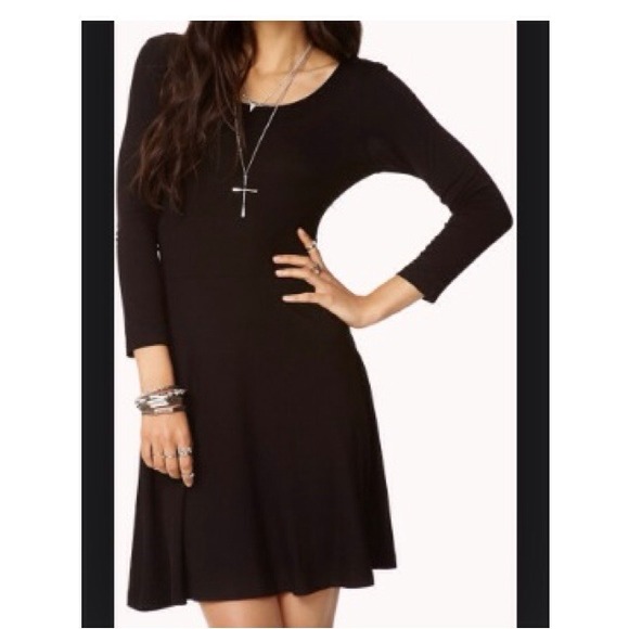 NWOT black skater dress