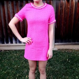 Pink Tweed Dress