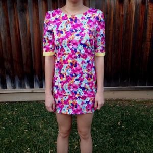 Floral-printed Dress (pink)