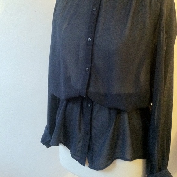 Zara hi-lo chiffon top💕 - Picture 3 of 4