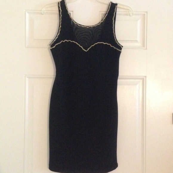 Sexy Forever 21 black polyester /mesh dress