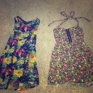 Two floral dresses