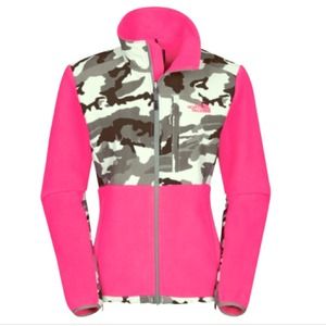 Women's large northface denali pink camo