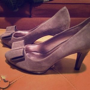 Grey Suede heels