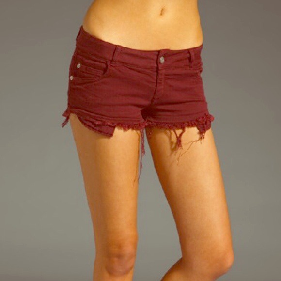 Burgundy brandy Melville shorts