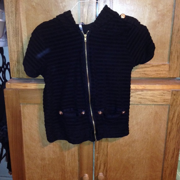 Black terricloth short suite
