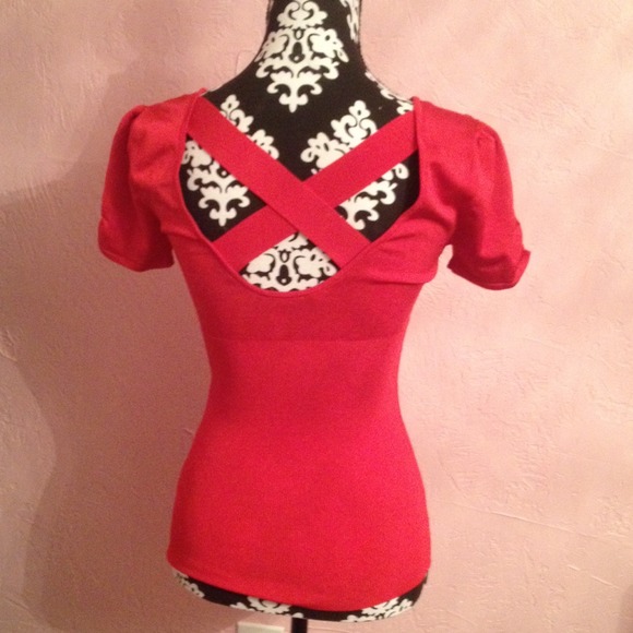 BUNDELED BeBe Red Shirt 🎉🎉Host Pick🎉🎉2/26 - Picture 3 of 4