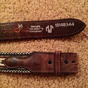 Leather & Horse Hair Belt