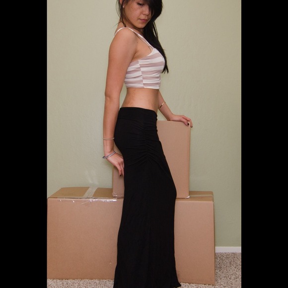 Black maxi skirt