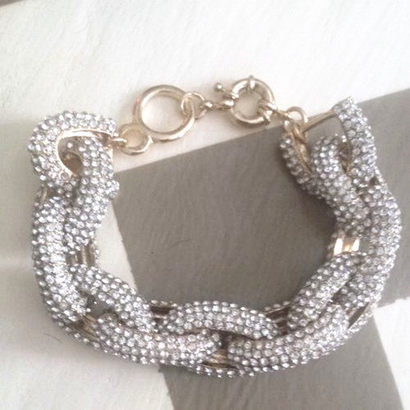 Pave Link Statement Bracelet - Picture 3 of 3