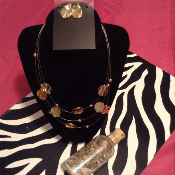 Brand New- multi-strand necklace & earring set - Picture 1 of 2