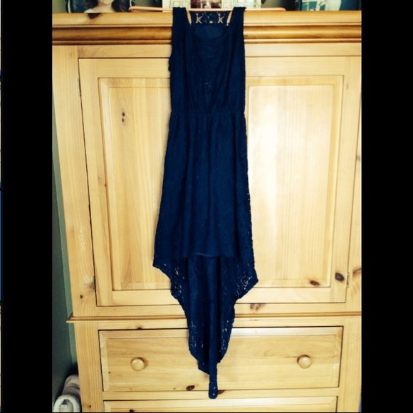 Lace high-low dress