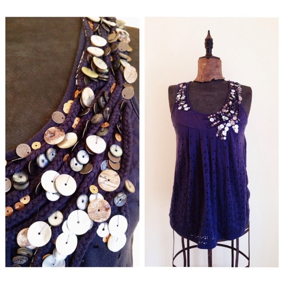 Anthropologie Tops - Anthropologie beaded tank