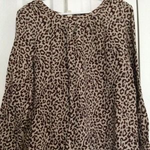 J Crew leopard print top