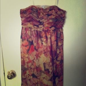 Floral knee length maternity dress