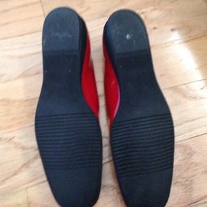 Salvatore Ferragamo red charol shoes