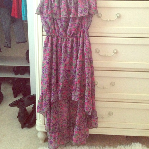 Gianni Bini strapless high-low floral dress