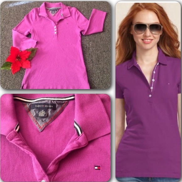 💯% authentic TOMMY HILFIGER purple polo💕