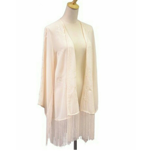 Urban Outfitters Outerwear - ✨SOLD✨boho Vtg inspired fringed kimono