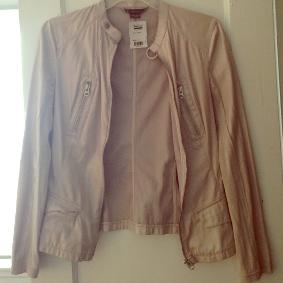 Armani Exchange Nude Snakeskin Jacket