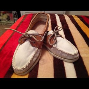 White & Brown Sperrys