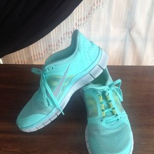 Nike+ Free Run 3 Turquoise Running Training Shoes