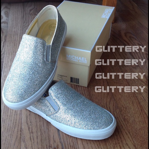 Michael Kors Silver Slip-Ons