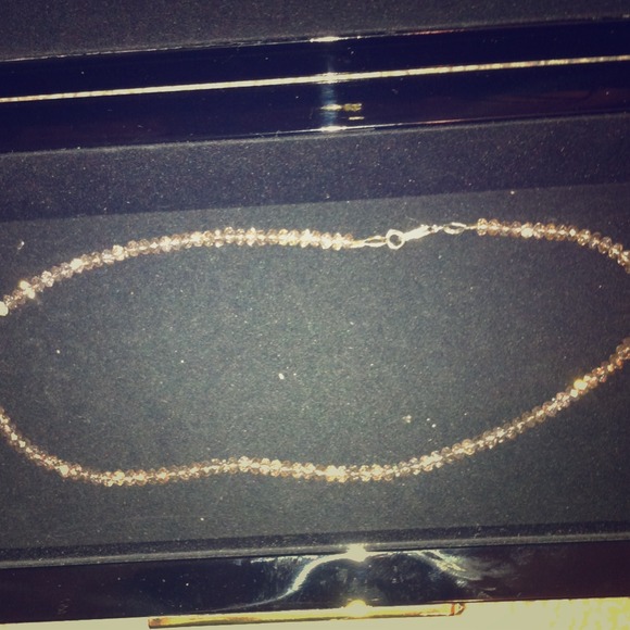 Lavender crystal beaded necklace