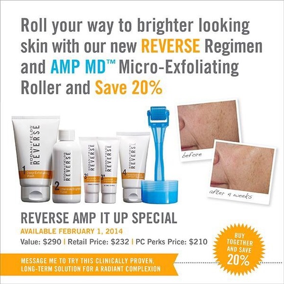 Rodan+Fields REVERSE regimen and AMP MD roller