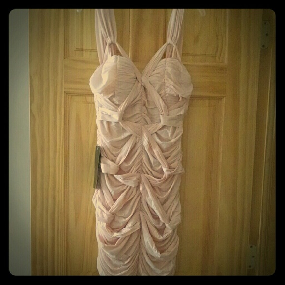 Bebe Knotted Rouched Dress!!!!!