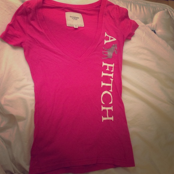 Abercrombie and Fitch pink V-Neck