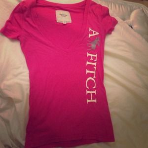 Abercrombie and Fitch pink V-Neck
