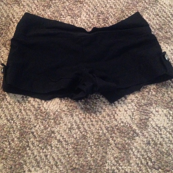 Super short black shorts