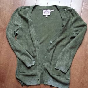 Green cardigan