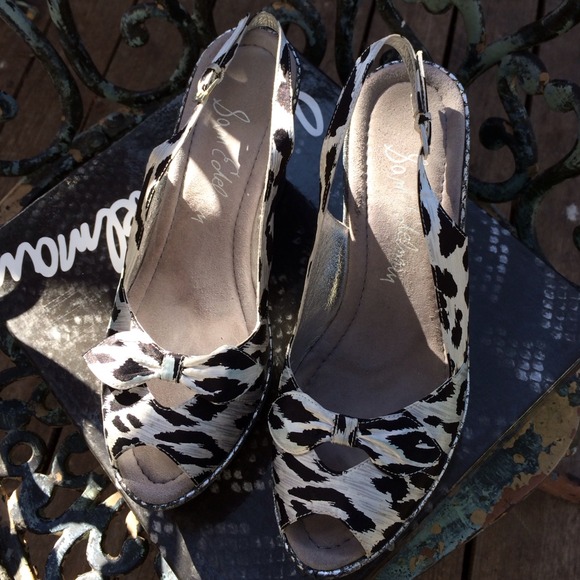 Sam Edelman Snow Leopard Peep toes - Picture 2 of 4