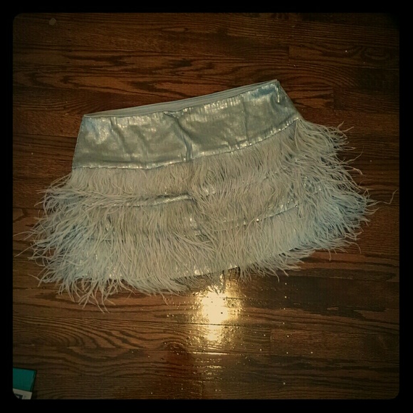 Bebe Addiction Sequin Feather Skirt!!!
