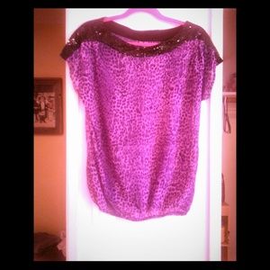 Charlotte russe cheetah print top.