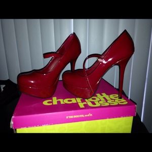 Red patent Charlotte Russe heels