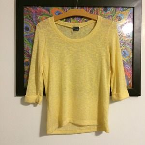 Yellow knit top