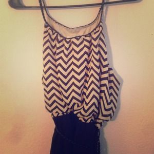 Chevron high low dress.