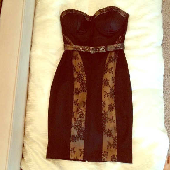 Satin cocktail dress.