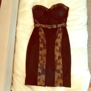 Satin cocktail dress.