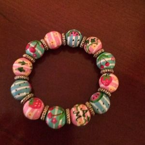Angela Moore fruit themed bracelet