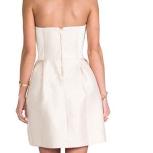 Amanda Uprichard Gold Strapless Dress